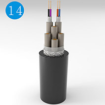 Fluorine plastic insulated heat-resistant control cable