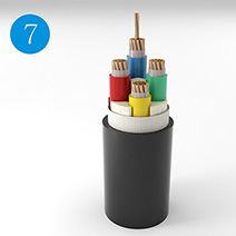 Copper conductor, PVC insulated, flame retardant flexible cable