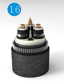 Optical fiber composite submarine cable for rated voltage up to and including of 35KV