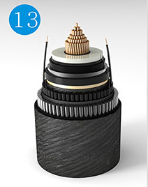 Optical fiber composite submarine cable for rated voltage of 220KV (single-core)