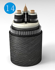 Optical fiber composite submarine cable for rated voltage of 220kV (3-core)